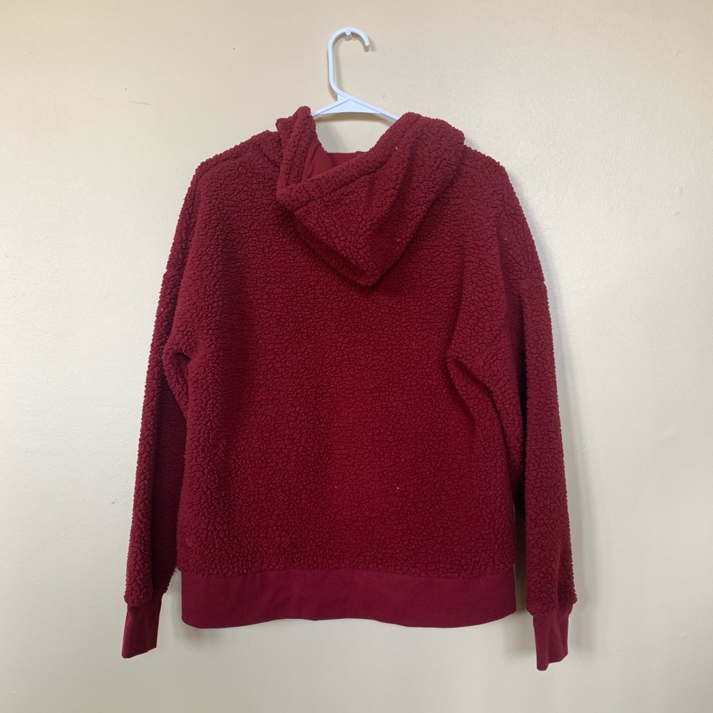 Champion Burgundy Sherpa Fleece Full Zip Jacket - Picture 5 of 6